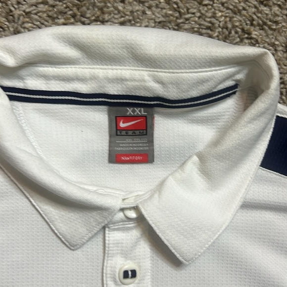 Nike Dri Fit BYU Brigham Young University White Polo Shirt Mens Size XXL Golf - Picture 2 of 8